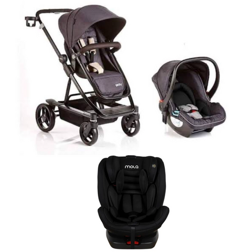 Geoby Hiro Travel System + Mola Evolve 360 ISOFIX Bundle | Birth to 12 Years