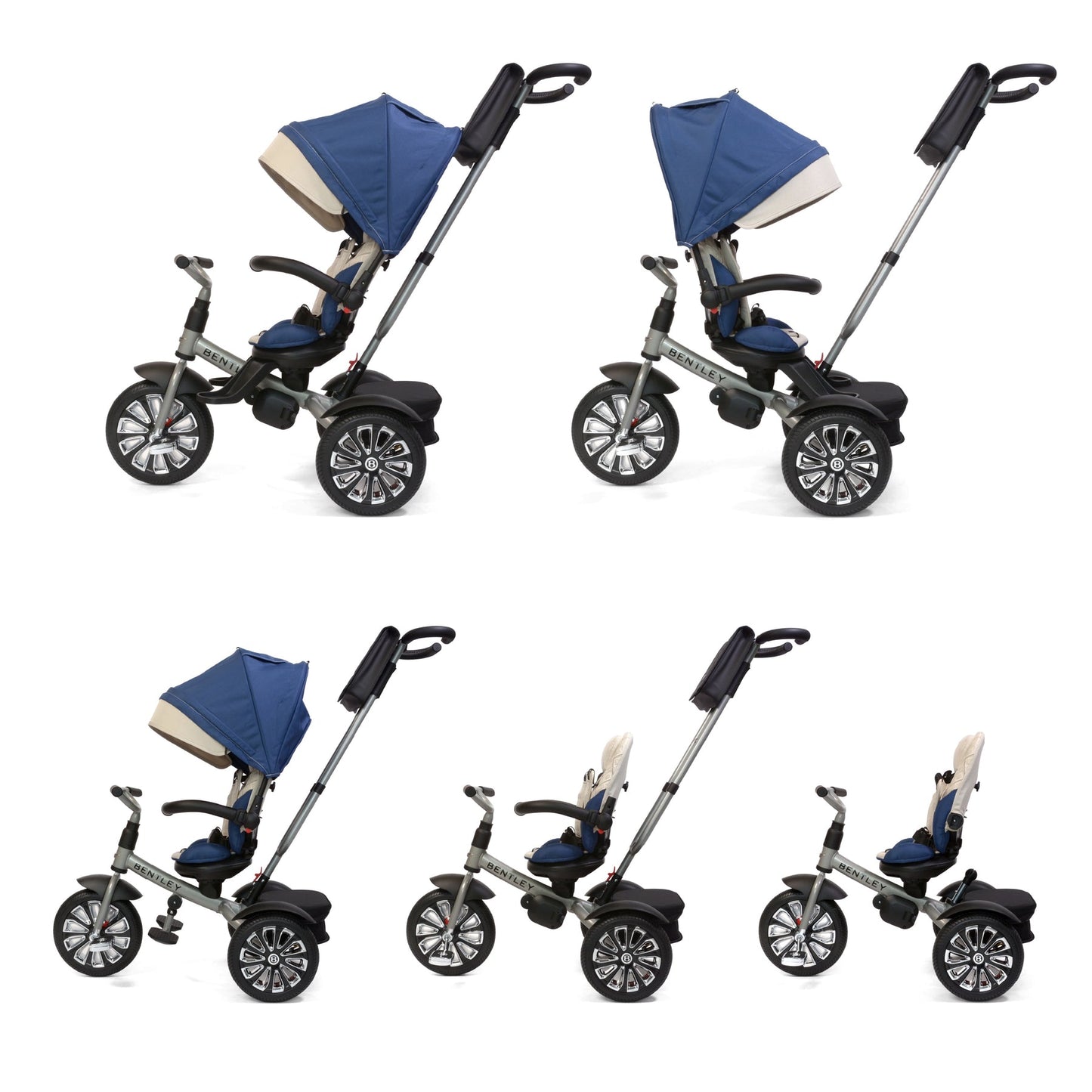 Bentley Mulliner Inspired 6-in-1 Stroller Trike | Cool Stone