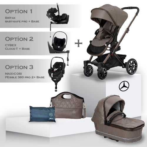 Mercedes Benz Avantgarde GTX Travel System in Truffle - Car Seat Bundle