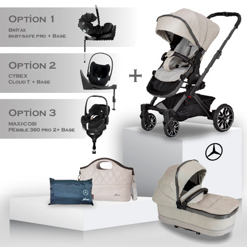 Mercedes Benz Avantgarde GTX Travel System - Moonstone - Car Seat Bundle