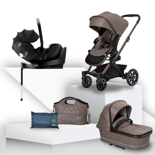 Mercedes Benz Avantgarde GTX Travel System with Britax Baby Safe Pro Car Seat - Truffle