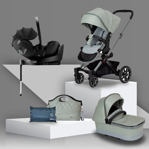 Mercedes Benz Avantgarde GTX Travel System with Britax Baby Safe Pro Car Seat - Sage Grey