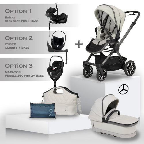 Mercedes Performance GTR Travel System - Moonstone - Car Seat Bundle -