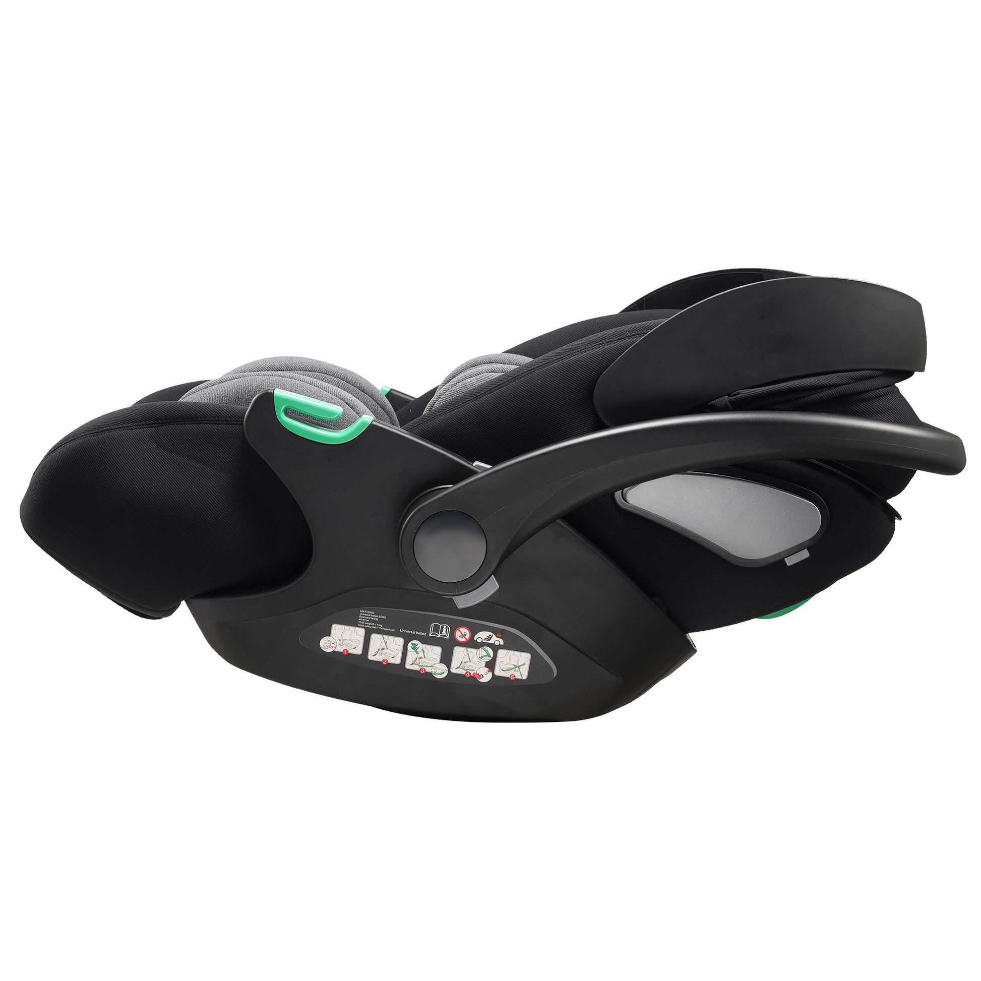 Mercedes AMG GT² Stroller, Carrycot & Accessories with Cozy N Safe Avalon i-Size Car Seat and base Bundle - Charcoal Black