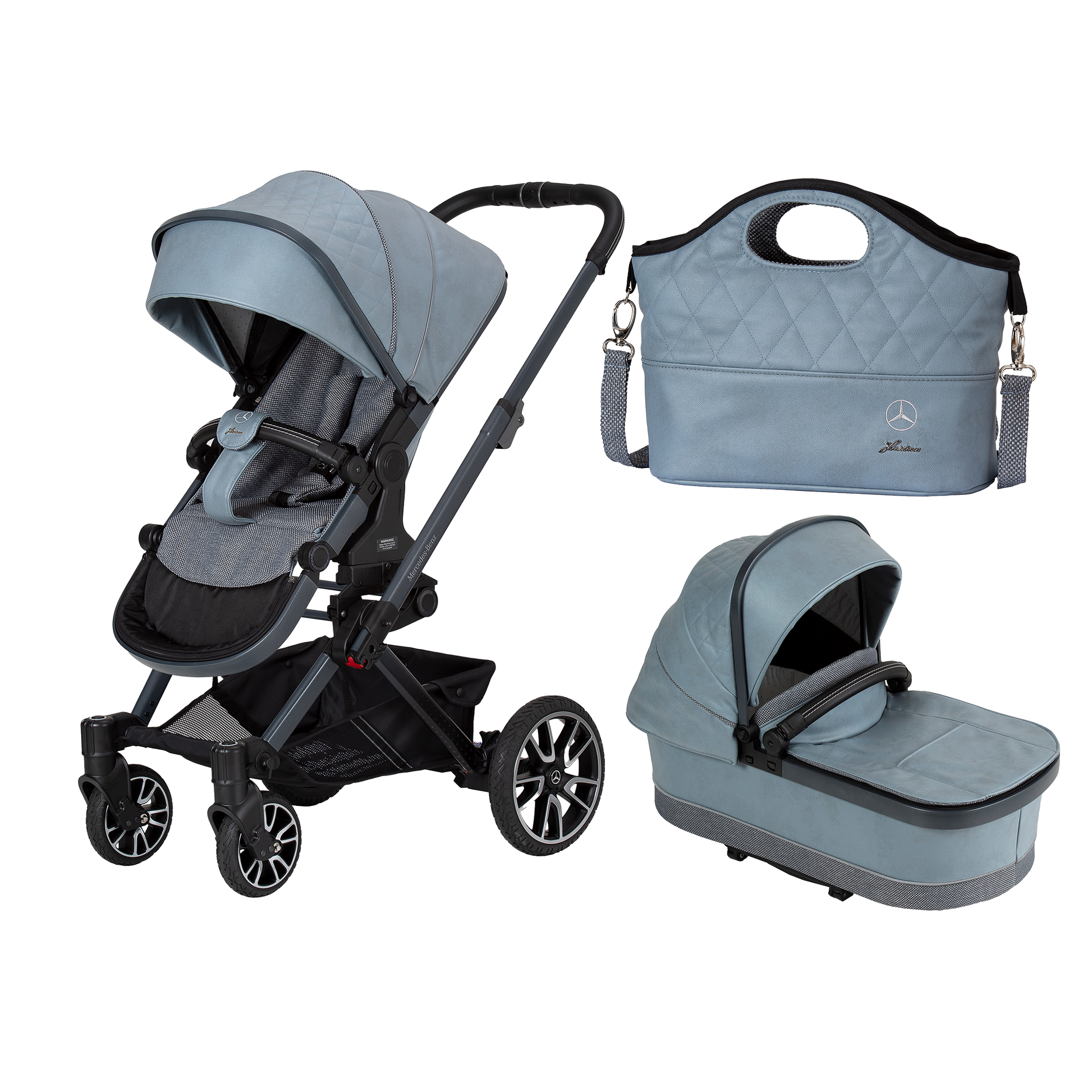 Mercedes Benz Avantgarde GTX Travel System in Denim Blue - Car Seat Bundle