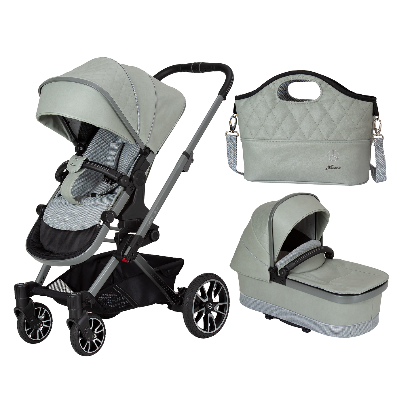 Mercedes Benz Avantgarde GTX Travel System in Sage Grey - Car Seat Bundle