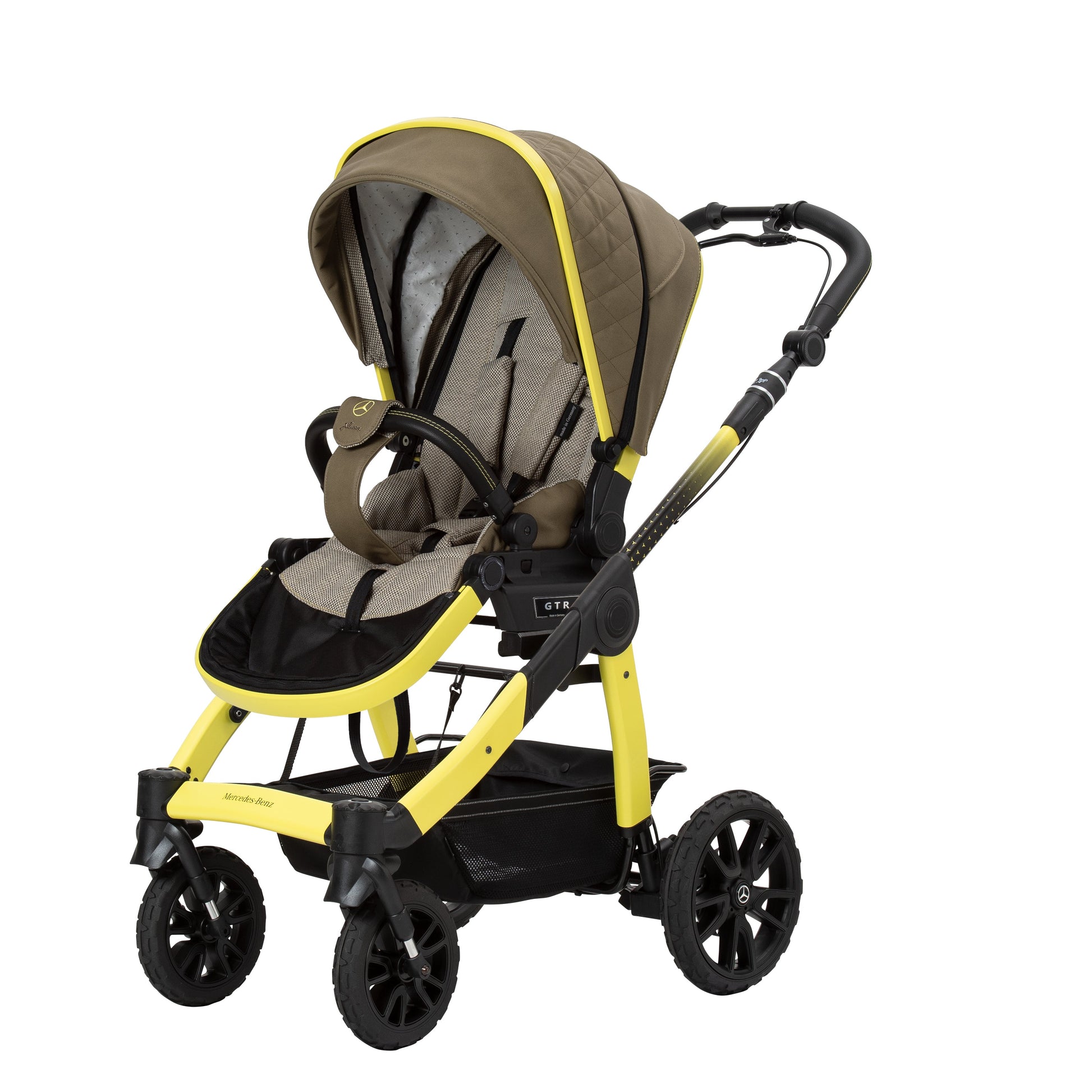 Mercedes Benz All-Terrain GTR Travel System - Electric Yellow - Car Seat Bundle