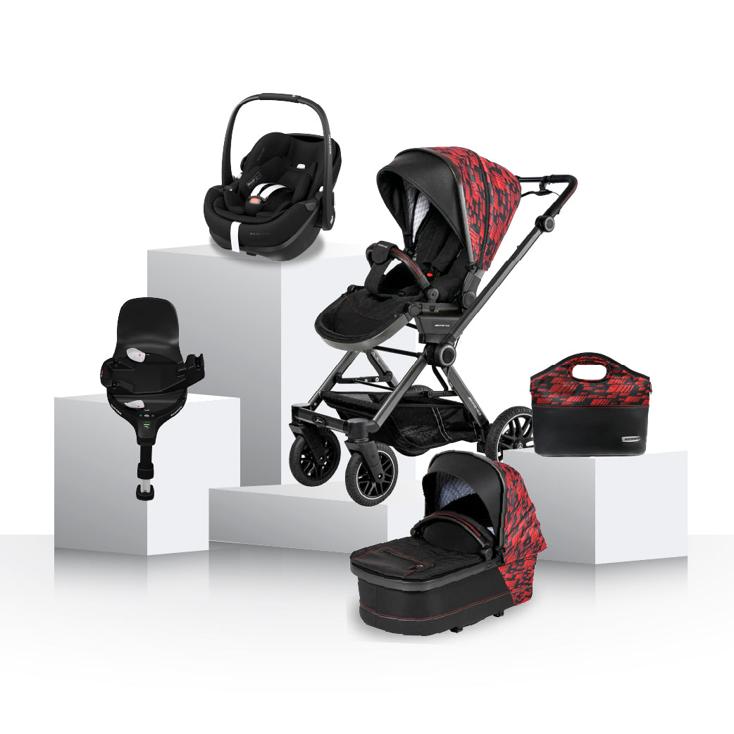 Mercedes AMG GT² Travel System Limited Edition - Hyper Red - Car Seat Bundle