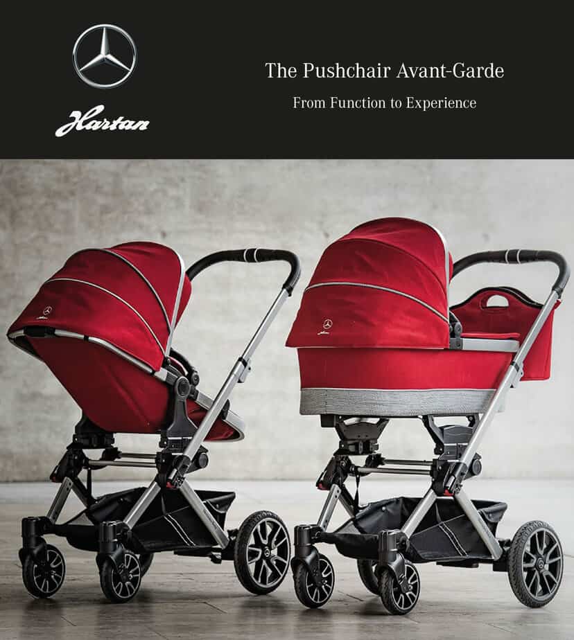 Mercedes Benz Avantgarde GTX Travel System with Britax Baby Safe Pro Car Seat - Hyacinth Red