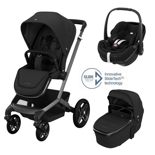 Maxi-Cosi Fame Travel System: Stroller + Pebble 360 Pro + Carrycot
