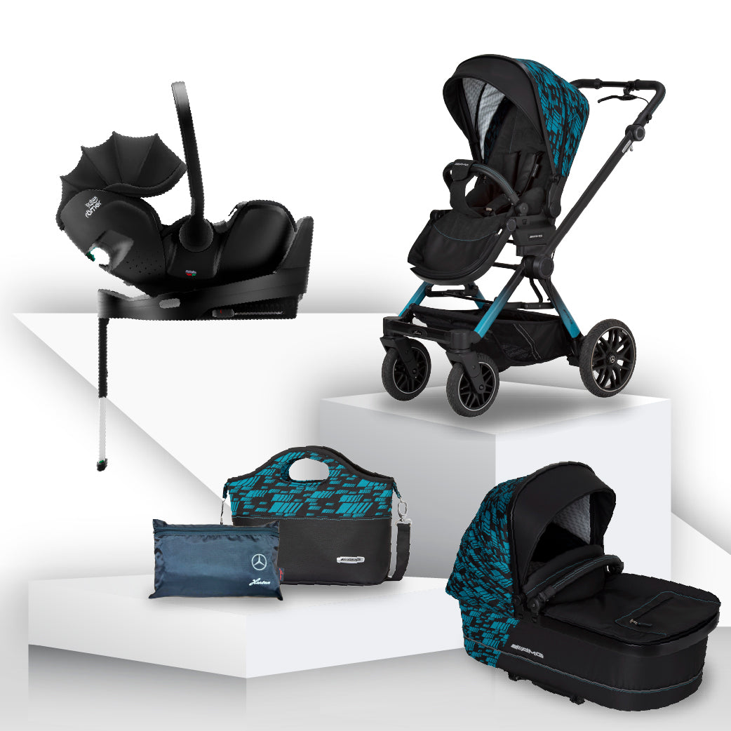 Mercedes AMG GT² Travel System with Britax Baby Safe Pro Car Seat - Limited Edition Blue