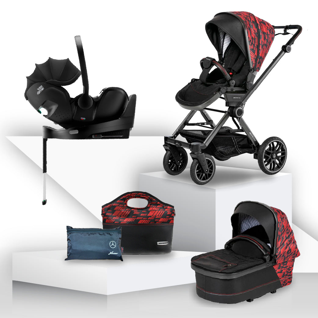 Mercedes AMG GT² Travel System with Britax Baby Safe Pro Car Seat - Limited Edition Red