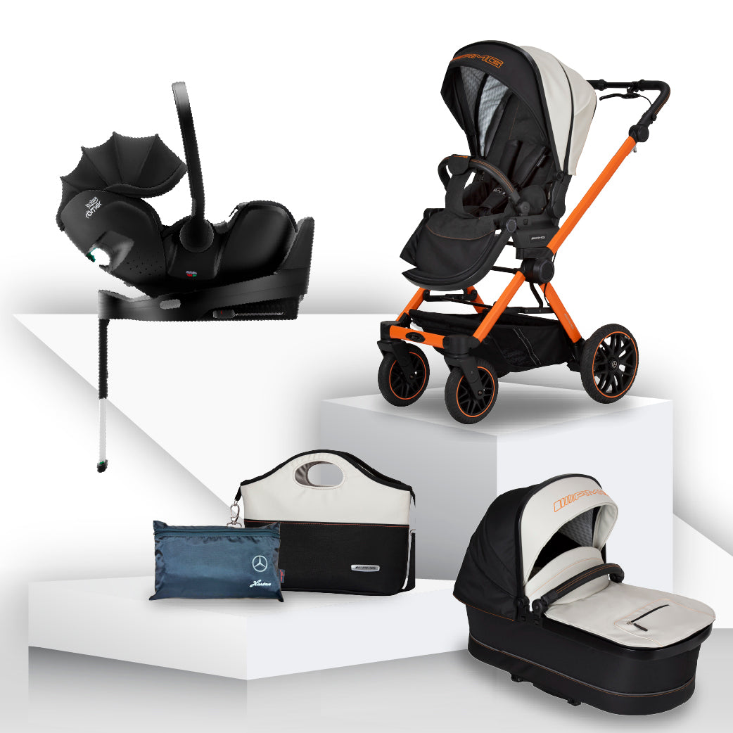 Mercedes AMG GT² Travel System with Britax Baby Safe Pro Car Seat - Magmabeam