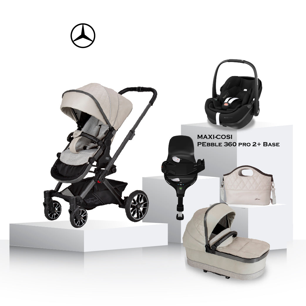 Mercedes Benz Avantgarde GTX Travel System - Moonstone - Car Seat Bundle
