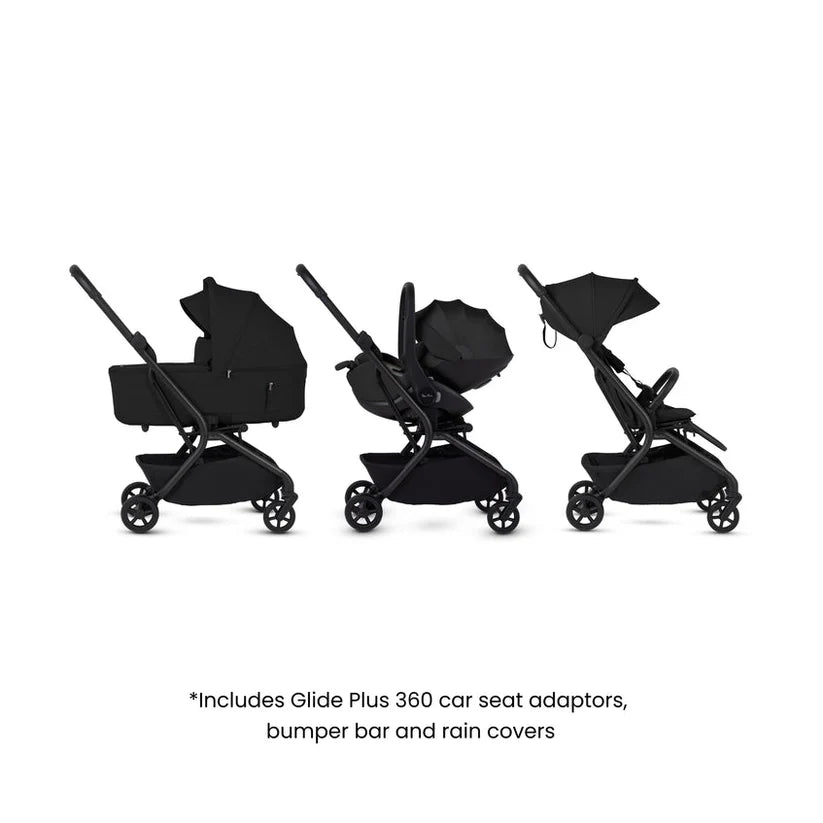 Silver Cross Nia Onyx Compact Travel System - 8 Piece Bundle