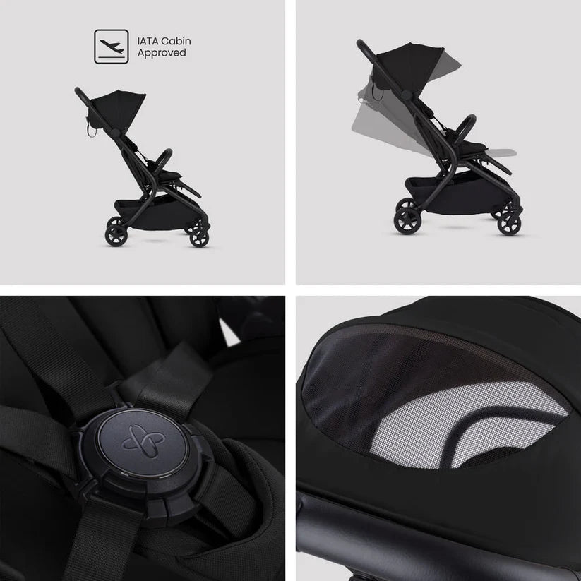 Silver Cross Nia Onyx Compact Travel System - 8 Piece Bundle