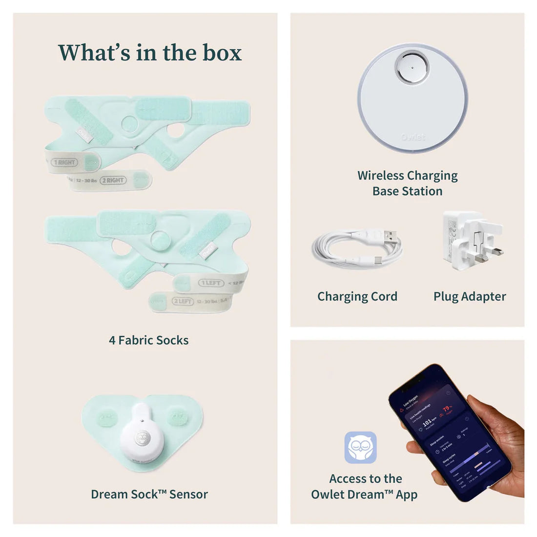 Owlet Dream Sock + FREE Cam 2 Bundle - FDA-Cleared Baby Monitor