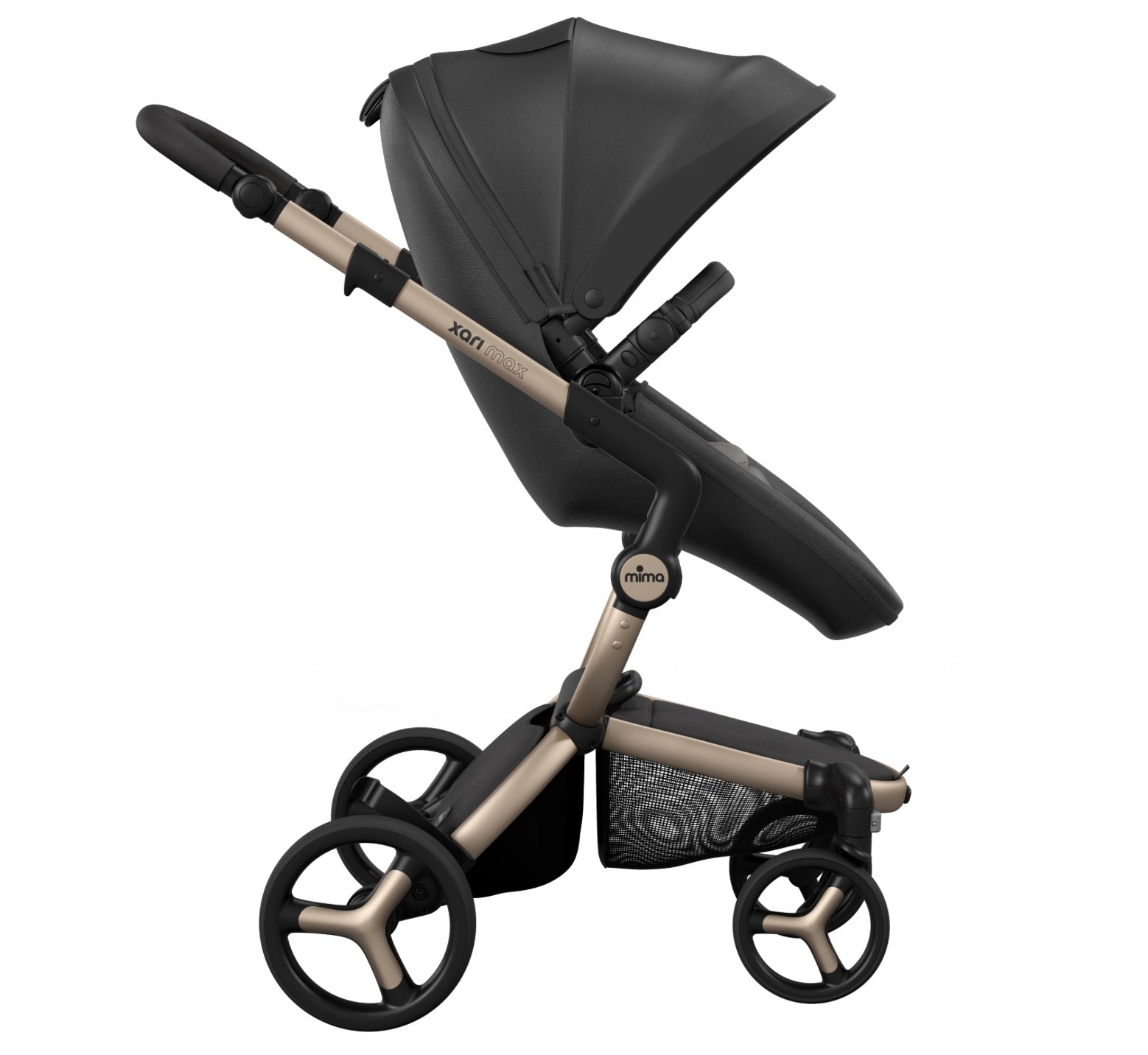 MIMA Xari MAX Stroller – Champagne & Black