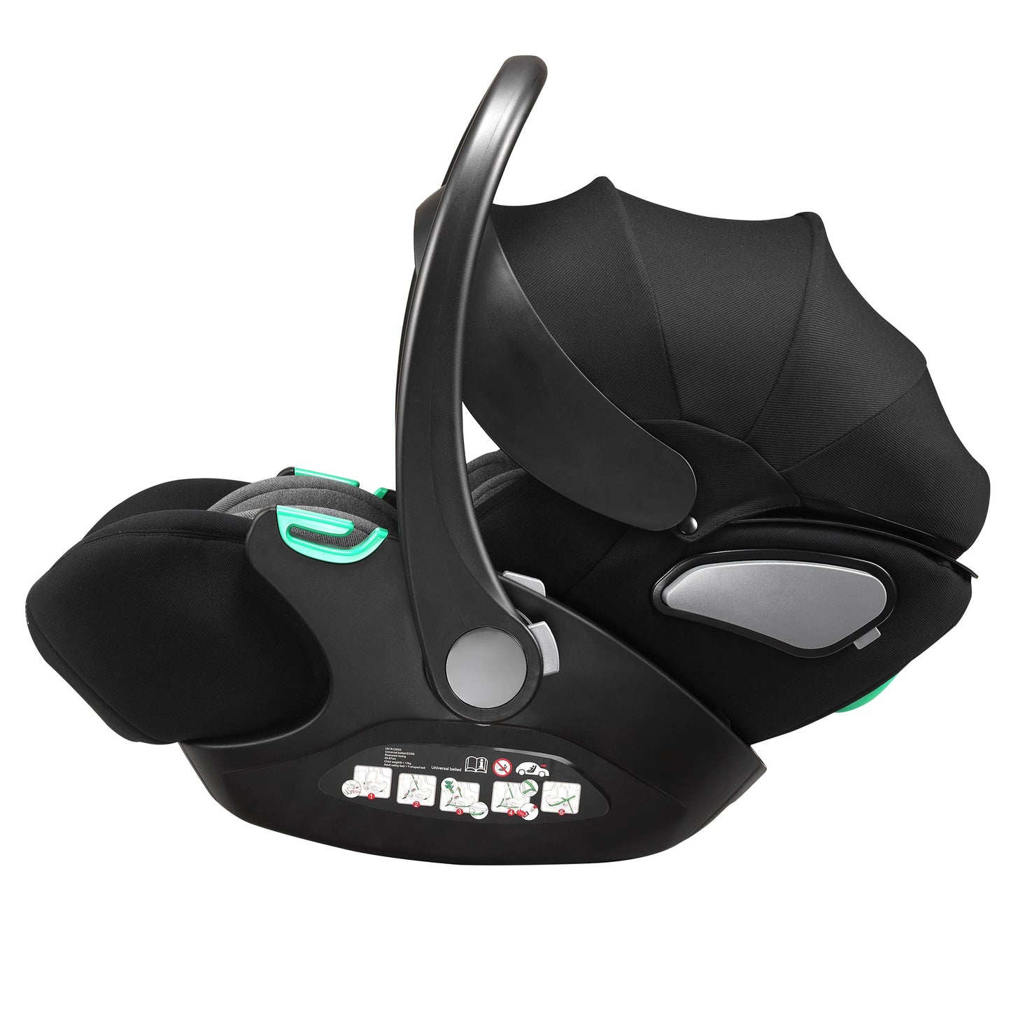 Mercedes Benz All-Terrain GTR Stroller, Carrycot & Accessories with Cozy N Safe Avalon i-Size Baby Car Seat and base Bundle - Moonstone