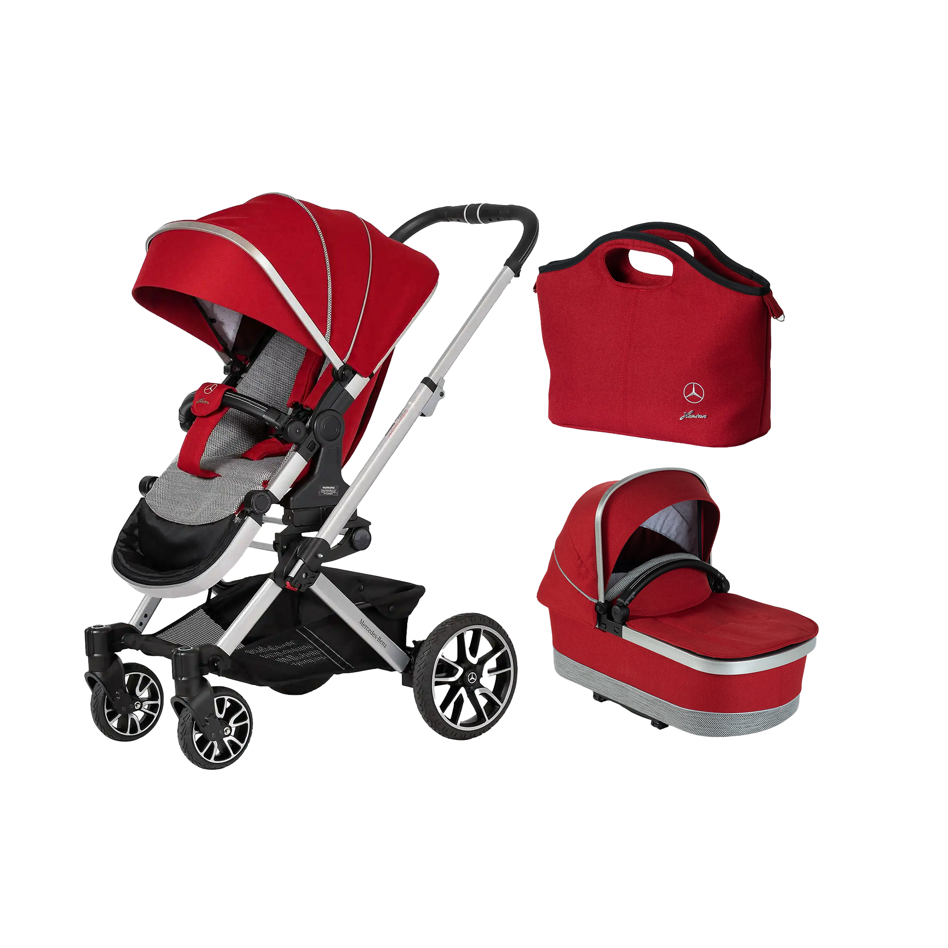 Mercedes Benz Avantgarde GTX Travel System in Hyacinth Red - Car Seat Bundle