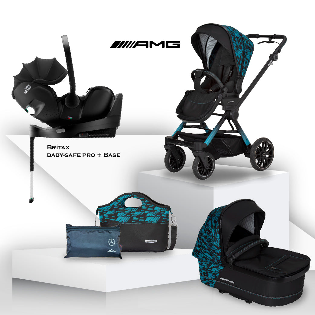 Mercedes AMG GT² Travel System Limited Edition - Hyper Blue - Car Seat Bundle