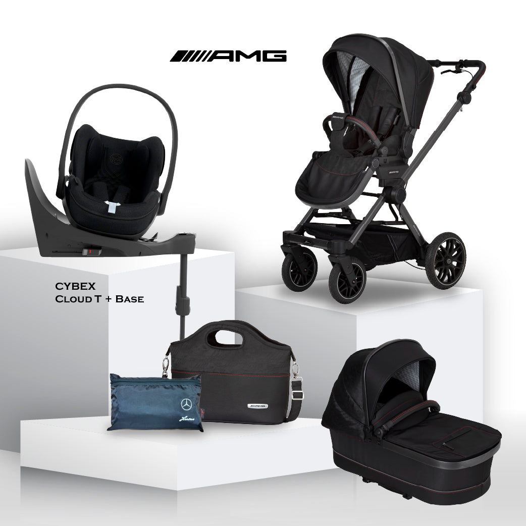 Mercedes AMG GT² Travel System - Charcoal Black - Car Seat Bundle