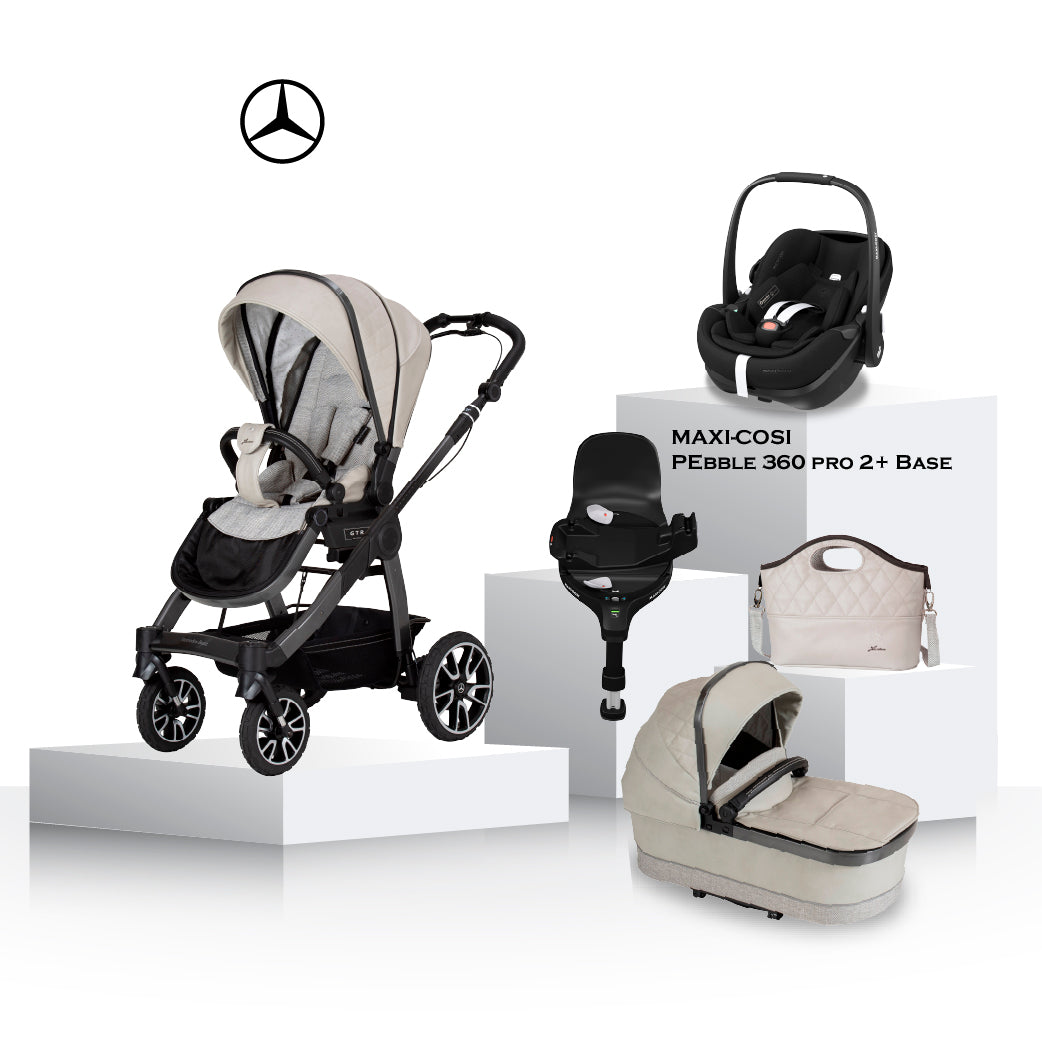 Mercedes Benz All-Terrain GTR Travel System - Moonstone - Car Seat Bundle