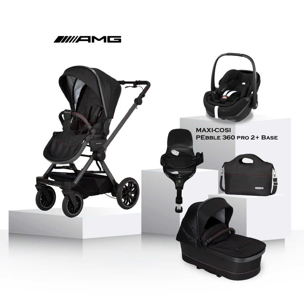 Mercedes AMG GT² Travel System - Charcoal Black - Car Seat Bundle