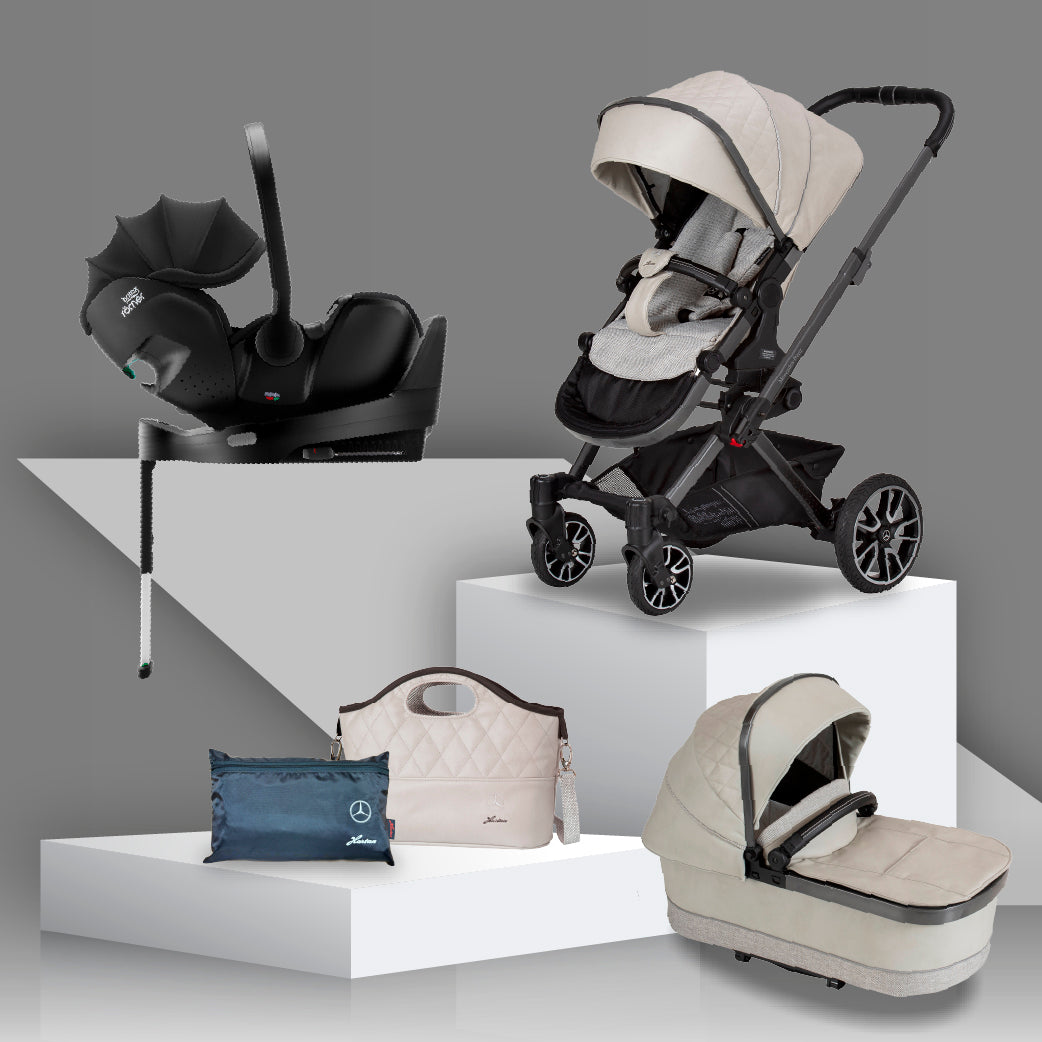 Mercedes Benz Avantgarde GTX Travel System with Britax Baby Safe Pro Car Seat - Moonstone