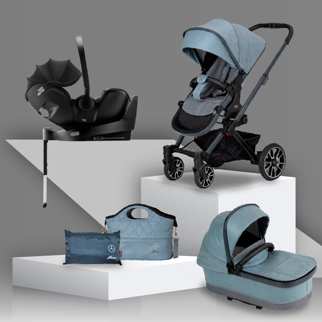 Mercedes Benz Avantgarde GTX Travel System with Britax Baby Safe Pro Car Seat - Denim Blue