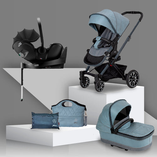 Mercedes Benz Avantgarde GTX Travel System with Britax Baby Safe Pro Car Seat - Denim Blue