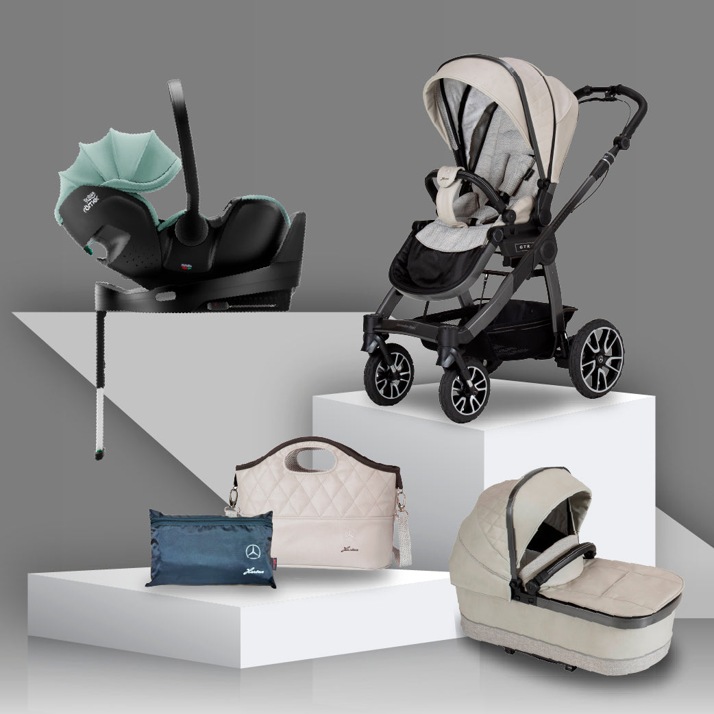 Mercedes Benz All-Terrain GTR Travel System with Britax Baby Safe Pro Car Seat - Moonstone