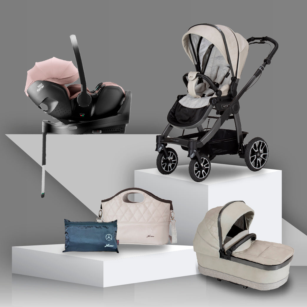 Mercedes Benz All-Terrain GTR Travel System with Britax Baby Safe Pro Car Seat - Moonstone