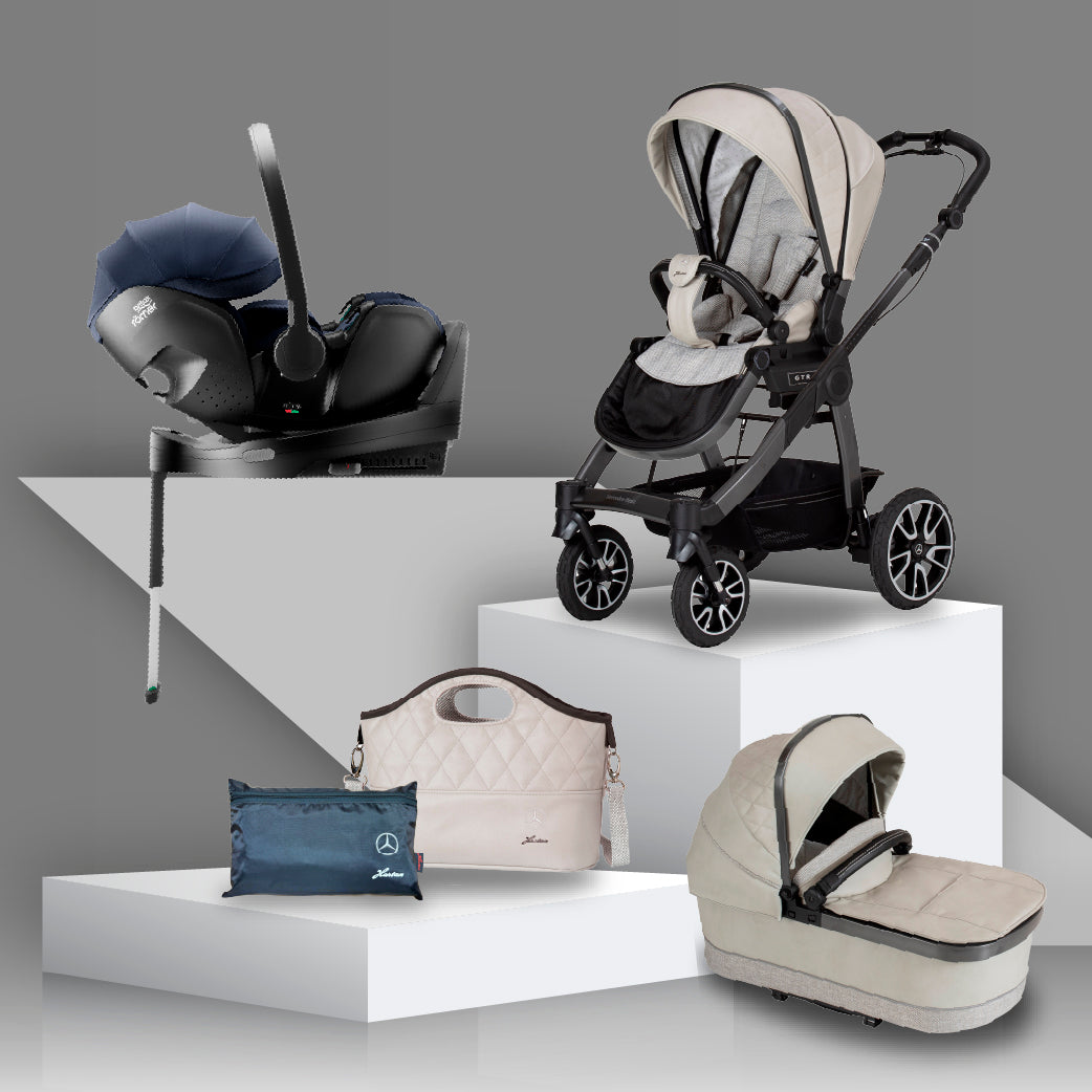 Mercedes Benz All-Terrain GTR Travel System with Britax Baby Safe Pro Car Seat - Moonstone