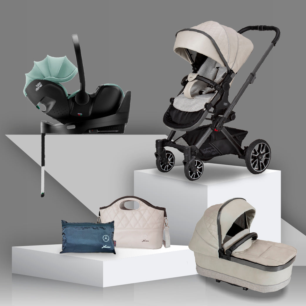 Mercedes Benz Avantgarde GTX Travel System with Britax Baby Safe Pro Car Seat - Moonstone