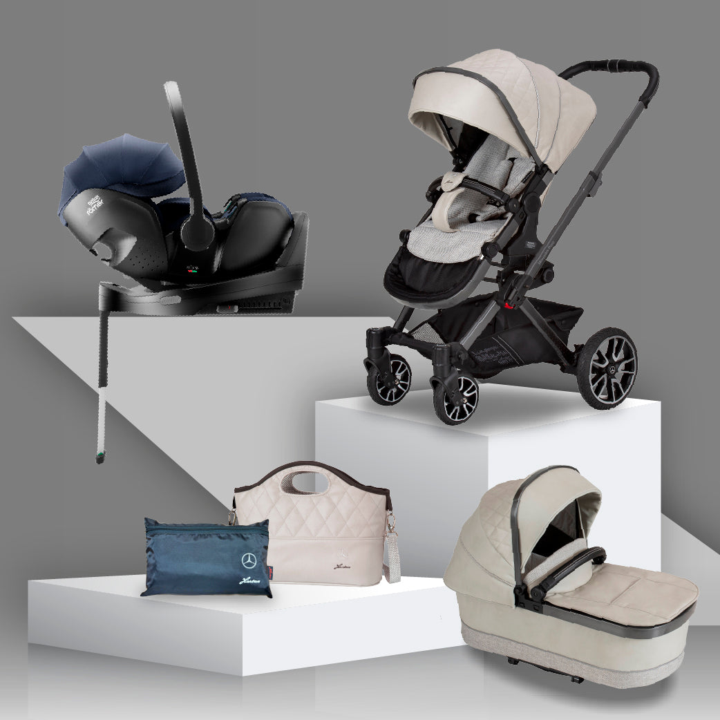 Mercedes Benz Avantgarde GTX Travel System with Britax Baby Safe Pro Car Seat - Moonstone