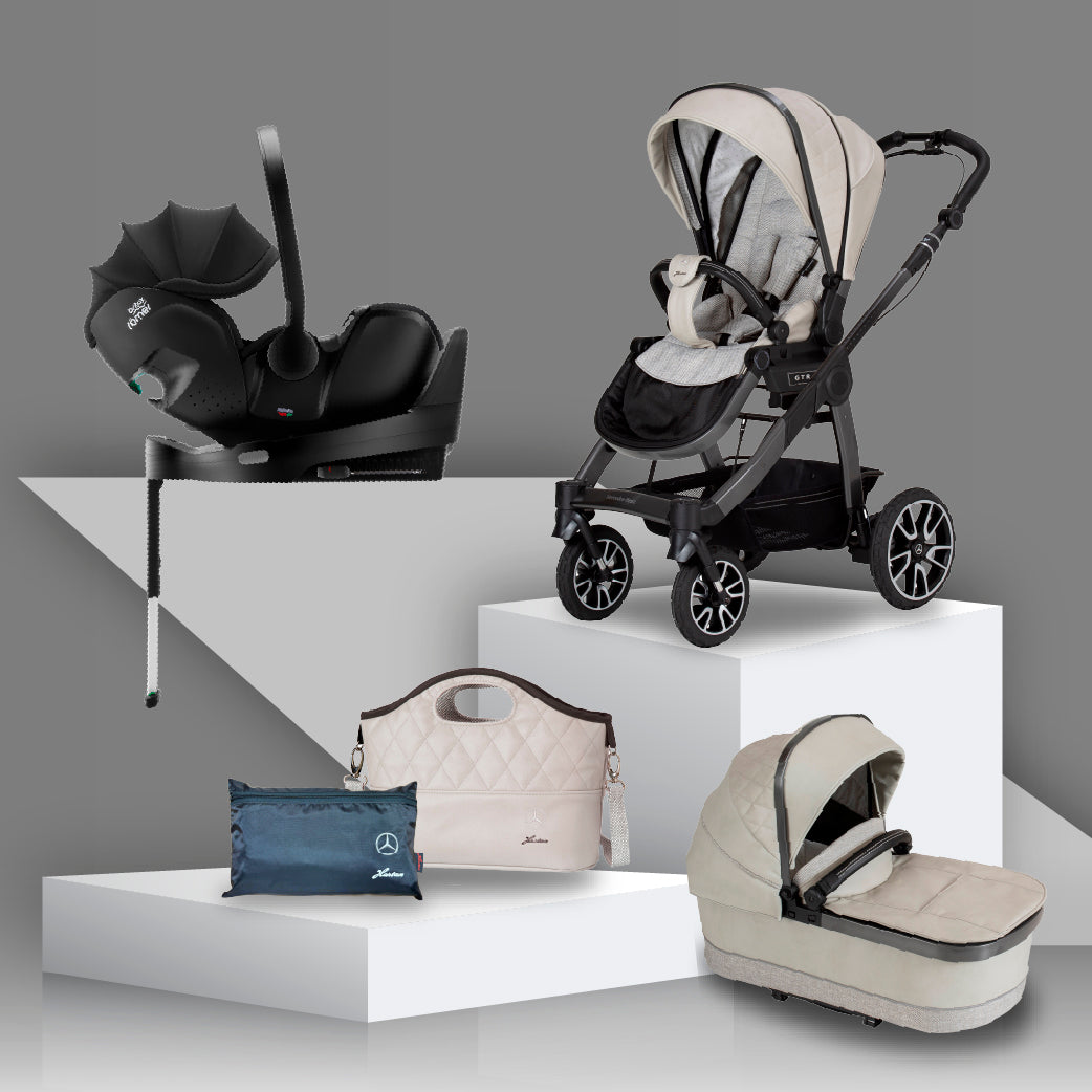 Mercedes Benz All-Terrain GTR Travel System with Britax Baby Safe Pro Car Seat - Moonstone