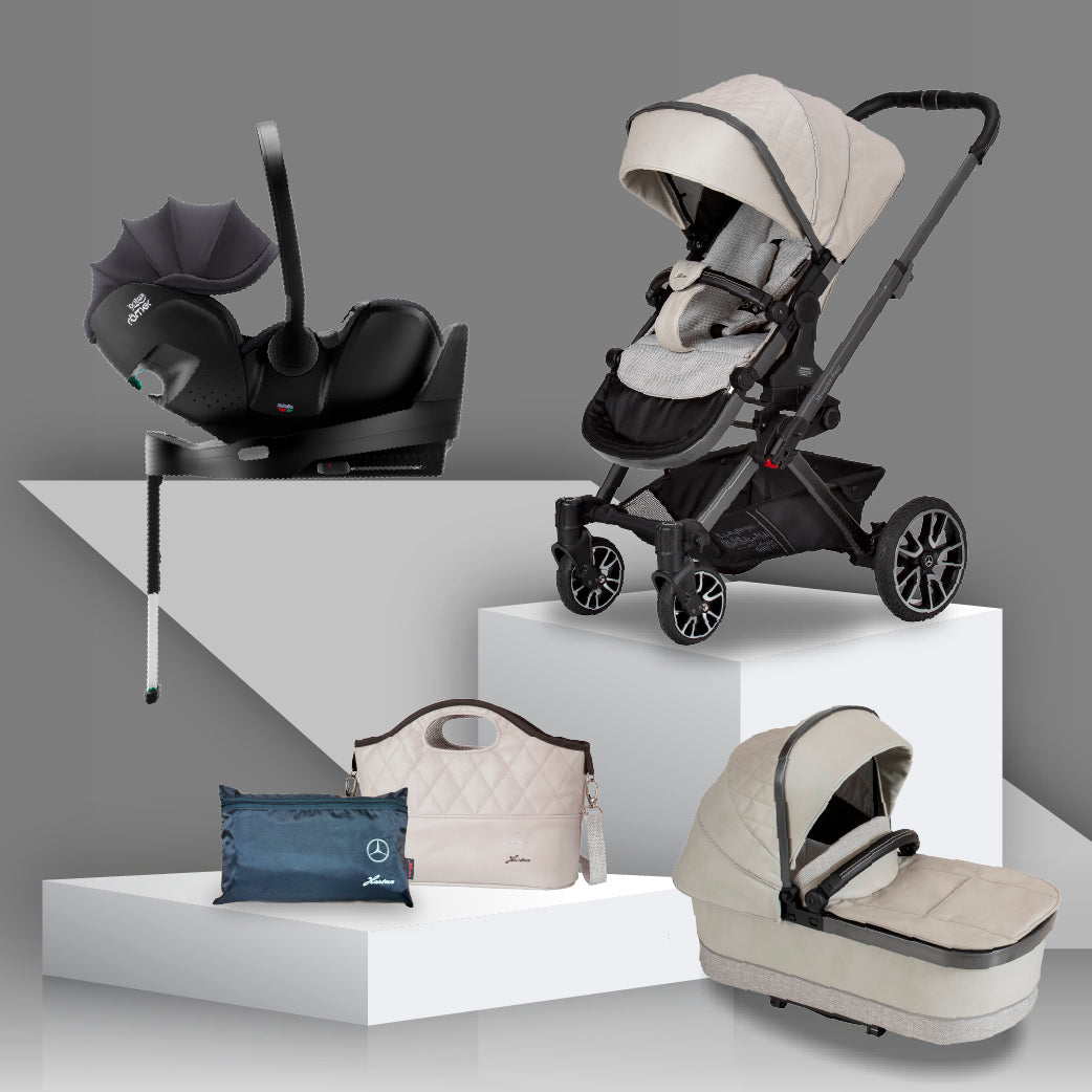 Mercedes Benz Avantgarde GTX Travel System with Britax Baby Safe Pro Car Seat - Moonstone