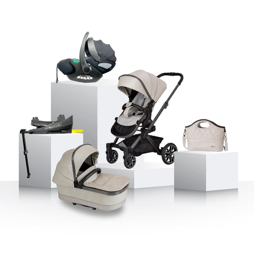 Mercedes Benz Avantgarde GTX Stroller, Carrycot & Accessories with Cozy N Safe Avalon i-Size Baby Car Seat and base Bundle - Moonstone