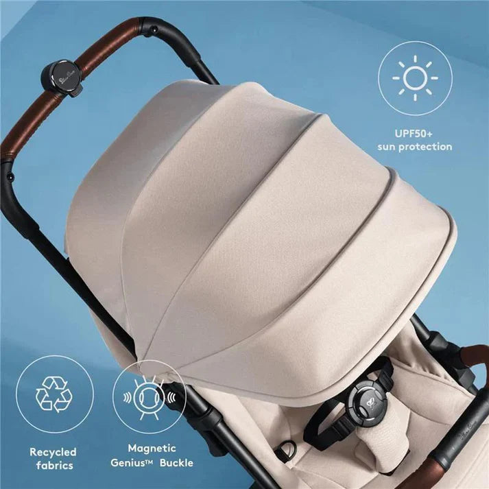 Silver Cross Jet 5 (Newborn Cabin Approved Stroller) - Almond