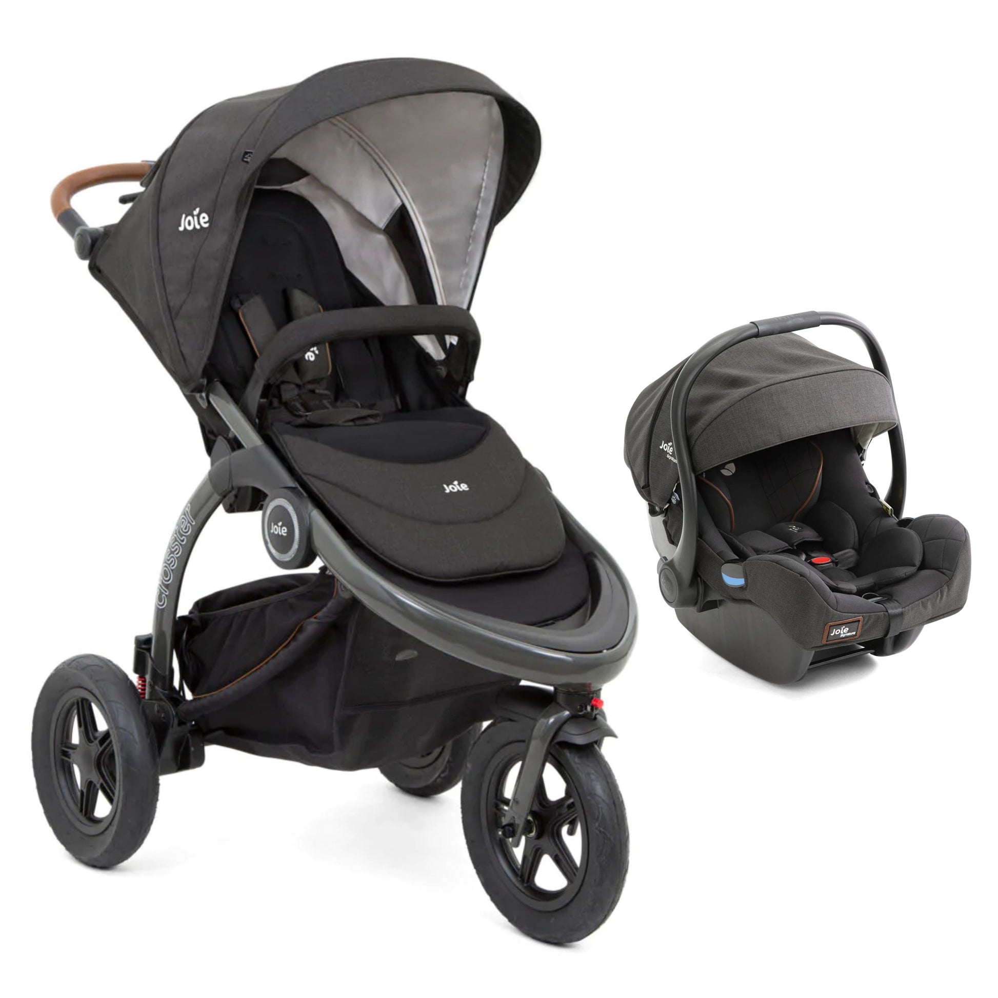 Joie Crosster All-Terrain Travel System – Noir (Includes i-Gemm 2 Car Seat)