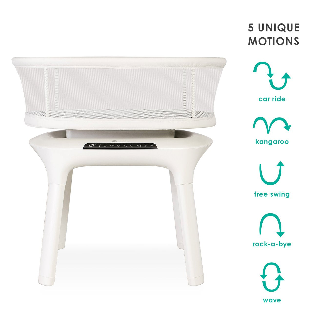 4moms mamaRoo Sleep Bassinet | 5 Motion Settings | App Controlled