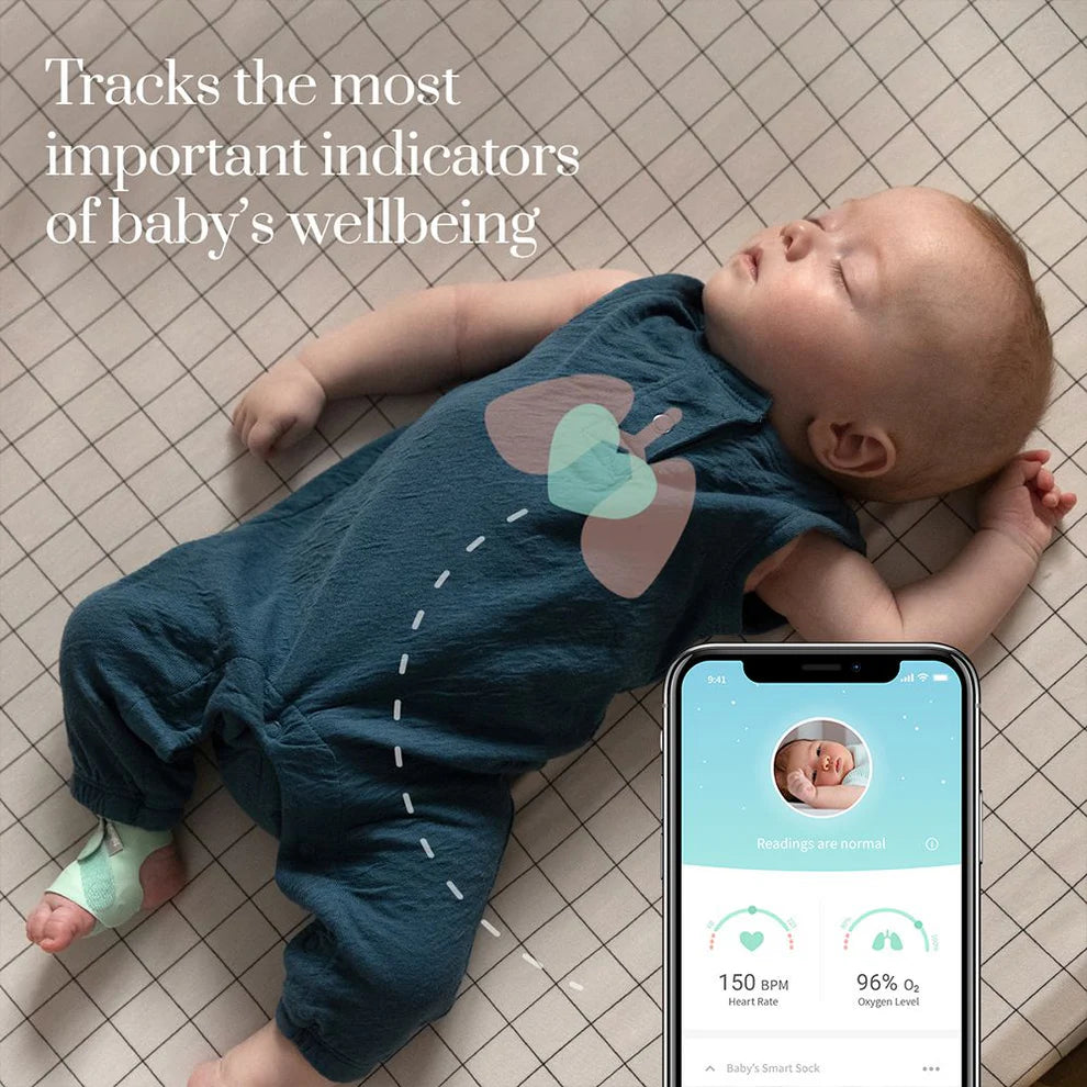 Owlet Baby Monitor Smart Sock 3 Mint - 0 to 18 Months