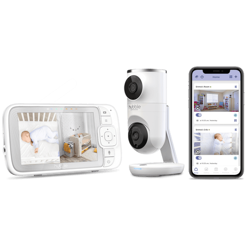 Hubble Nursery Pal Dual Vision Baby Monitor | 5-Inch HD Dual Lens