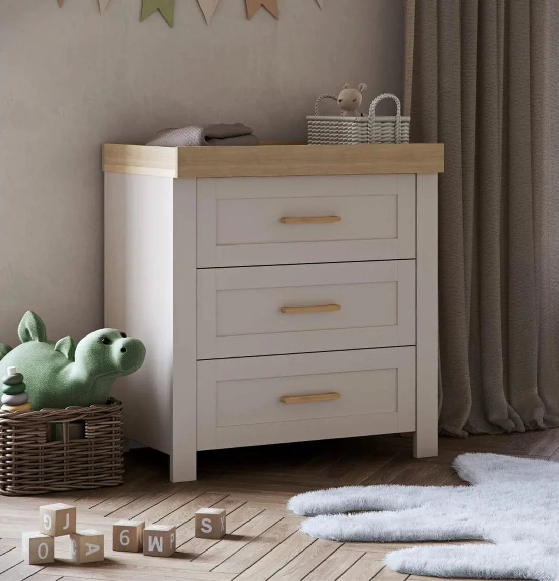 Silver Cross Seville Dresser - Cashmere Oak