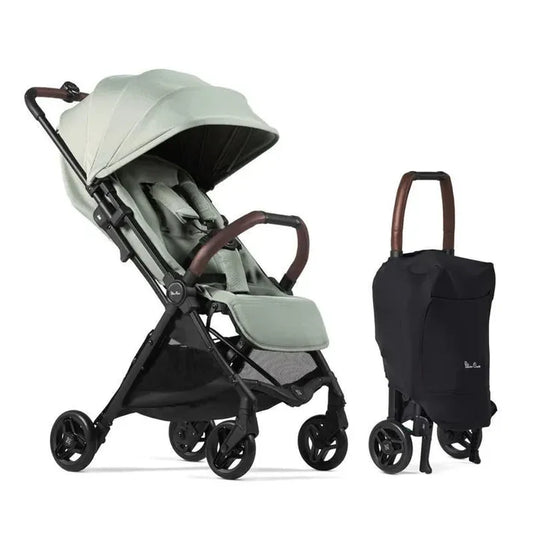 Silver Cross Jet 5 (Newborn Cabin Approved Stroller) - Sage Green