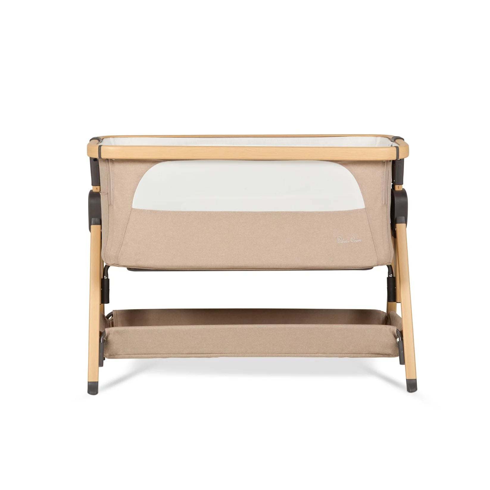 Silver Cross Lunar Co-Sleeper Bedside Crib - Oatmeal
