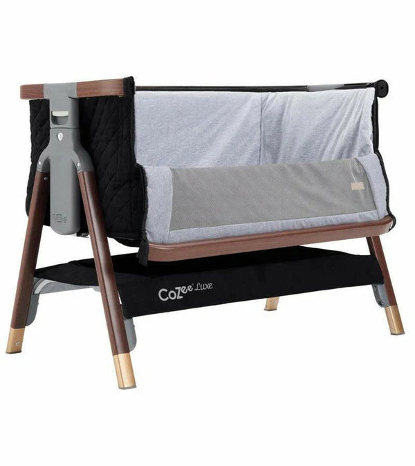 Tutti Bambini CoZee Luxe Bedside Crib - Walnut / Black