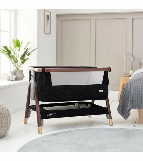 Tutti Bambini CoZee Luxe Bedside Crib - Walnut / Black